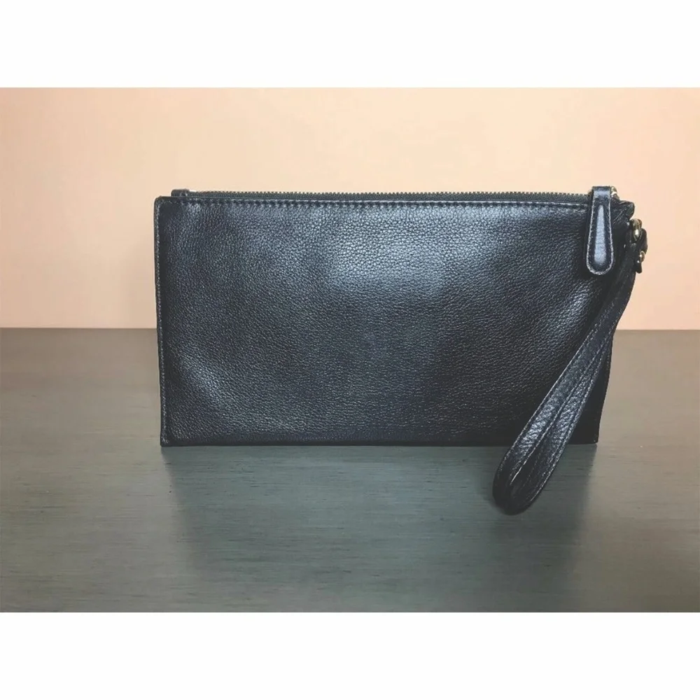 MK Michael Kors black clutch with gold